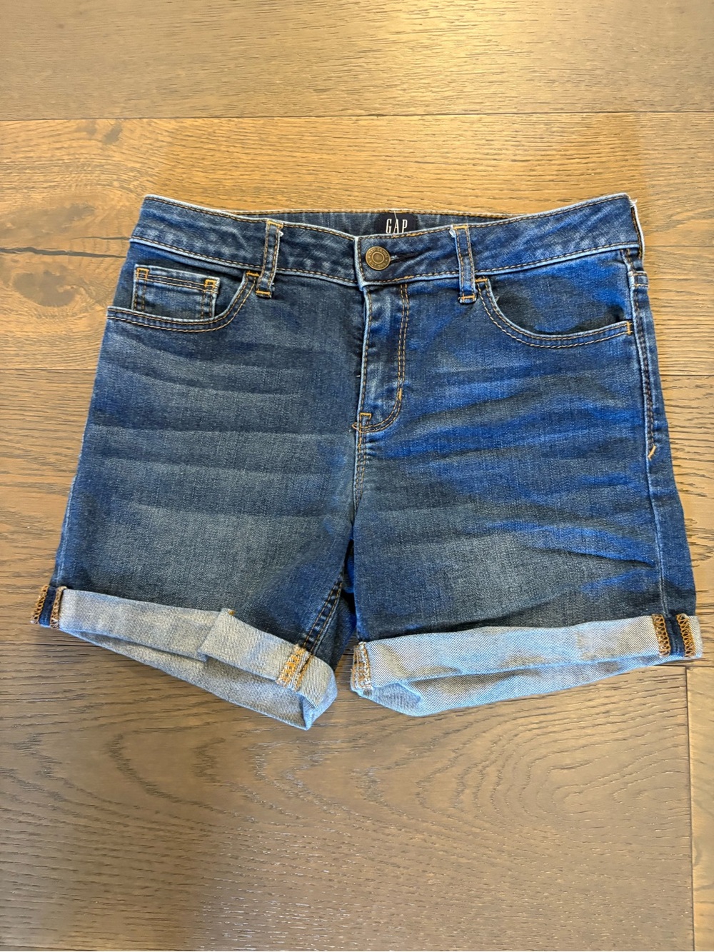 Gap girls blue denim shorts sz 14 NWT ret $69